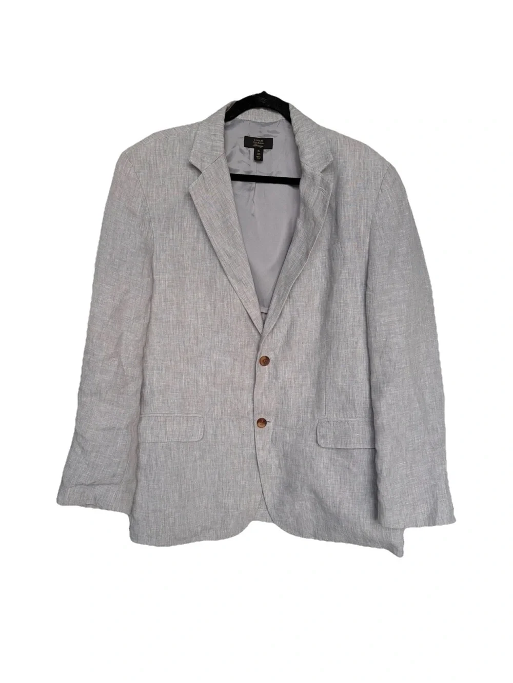 Club Room Blazer Mens XL Light Gray 100% Linen Two Button Sport Jacket Luxury